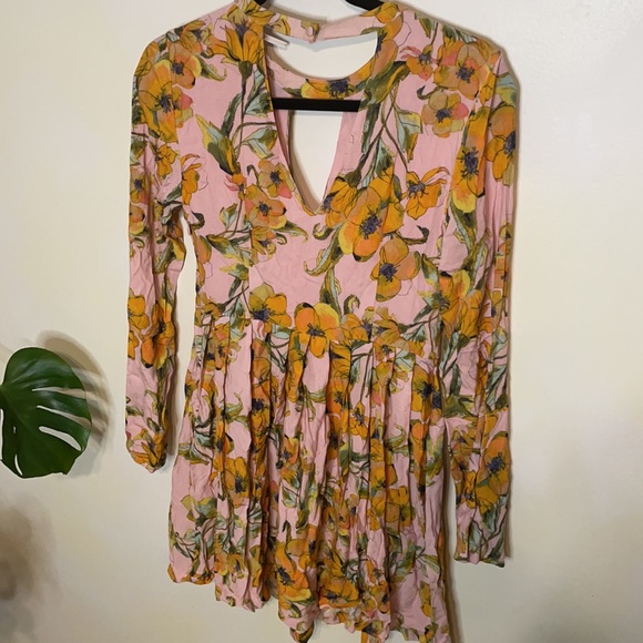 Free People Teagan floral printed mini dress size 0 - Picture 10 of 10